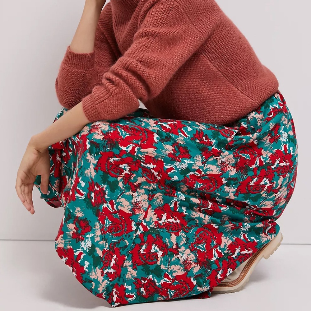 Anthropologie Miley Ruffled Midi Skirt - Picture 2 of 14